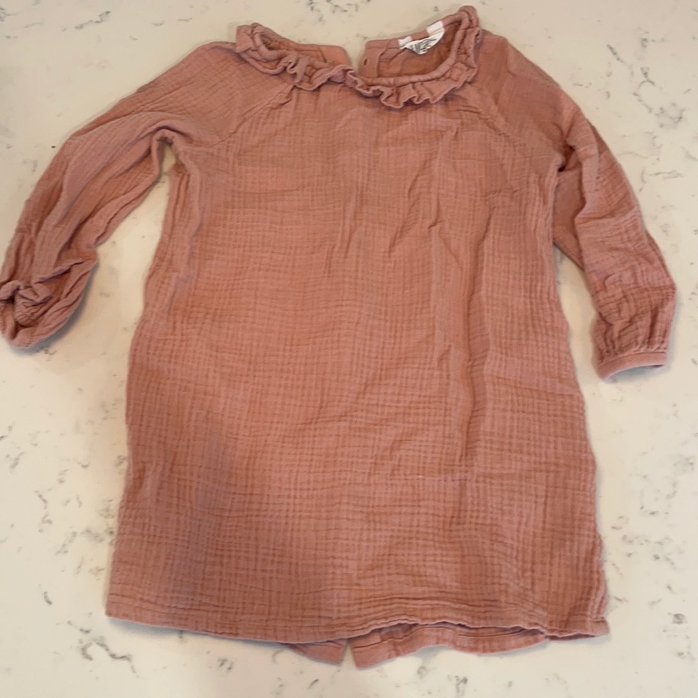 Long sleeve pink dress